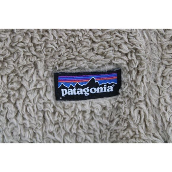 Patagonia Los Gatos Sherpa Fleece Tan Vest Girls Size 14 XL - Picture 3 of 7